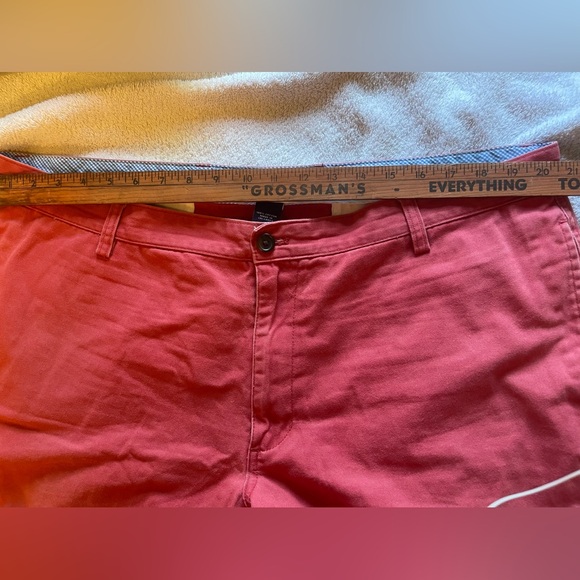 - Chaps Men’s Casual Flat Front Shorts 100% Cotton  Red Leaf in Color Size 42 - Picture 8 of 10